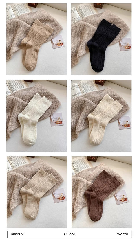 Chaussettes en cachemire pour femmes, ajoutez des bas chauds et épais en cachemire en automne et en hiver m1915010467