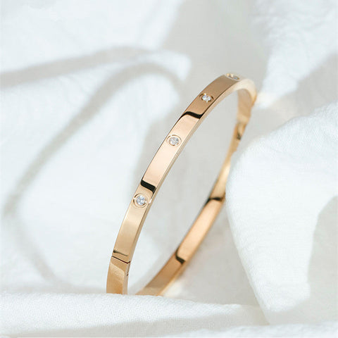 Rose gold titanium steel bracelet for women 1915010452