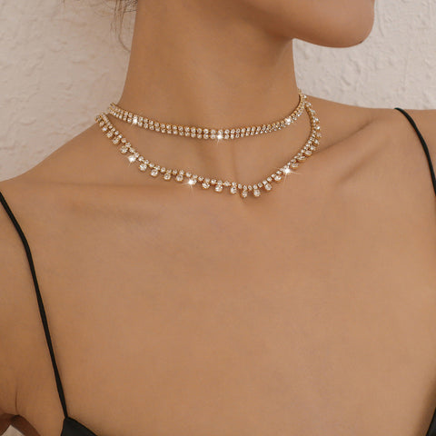 Water Diamond Tassel Light Luxury Neckchain m1915010518