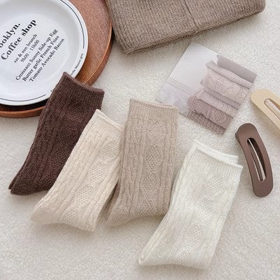 Chaussettes en cachemire pour femmes, ajoutez des bas chauds et épais en cachemire en automne et en hiver m1915010467