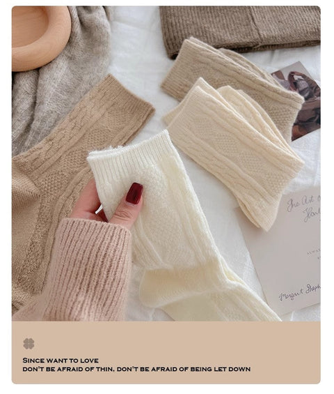 Chaussettes en cachemire pour femmes, ajoutez des bas chauds et épais en cachemire en automne et en hiver m1915010467