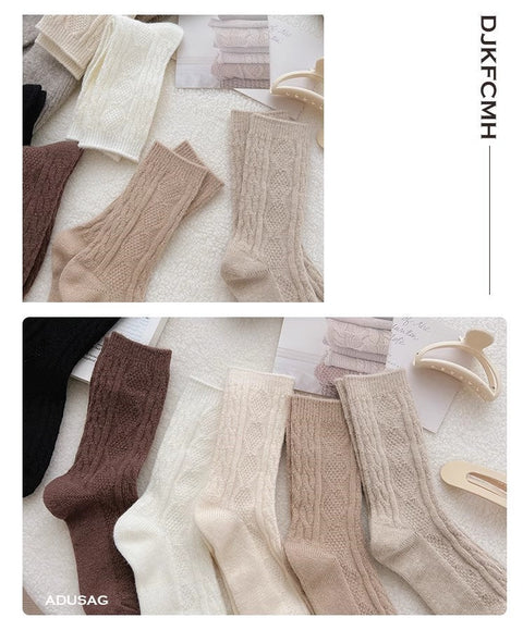 Chaussettes en cachemire pour femmes, ajoutez des bas chauds et épais en cachemire en automne et en hiver m1915010467