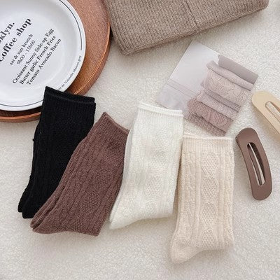 Chaussettes en cachemire pour femmes, ajoutez des bas chauds et épais en cachemire en automne et en hiver m1915010467