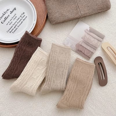 Chaussettes en cachemire pour femmes, ajoutez des bas chauds et épais en cachemire en automne et en hiver m1915010467